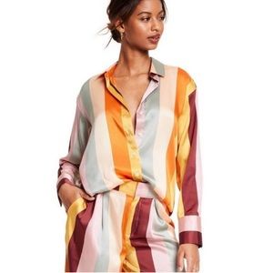 Fe Noel limited edition striped button down shirt NWT size XXL